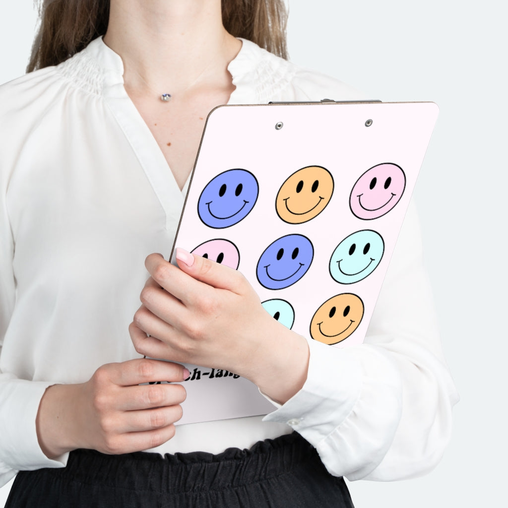 Multicolored Light Pink Clipboard