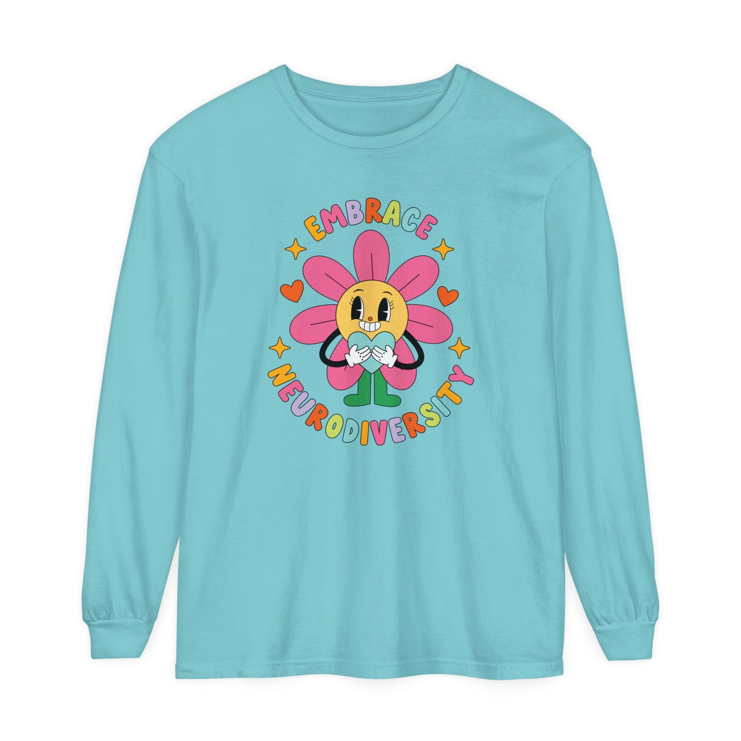 Embrace Neurodiversity Long Sleeve Comfort Colors T-Shirt