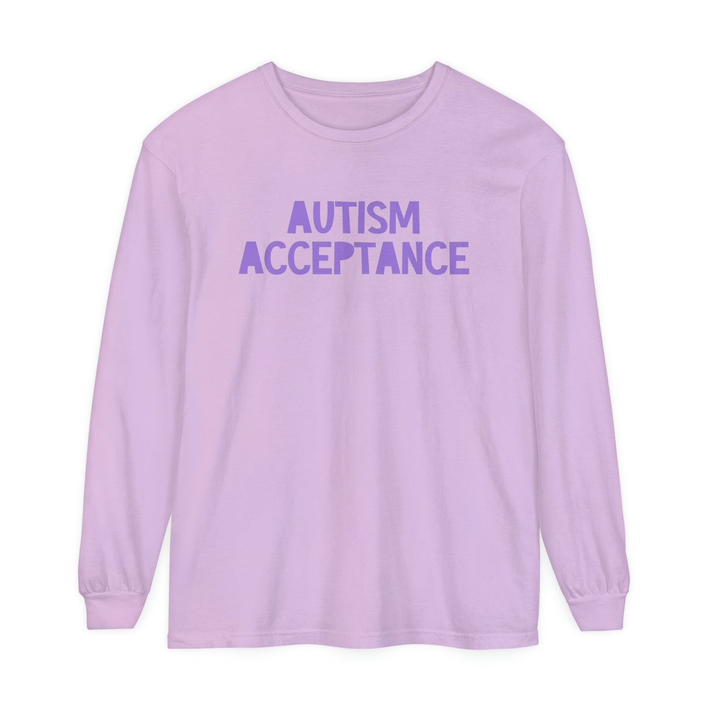 Autism Acceptance Tonal Long Sleeve Comfort Colors T-Shirt