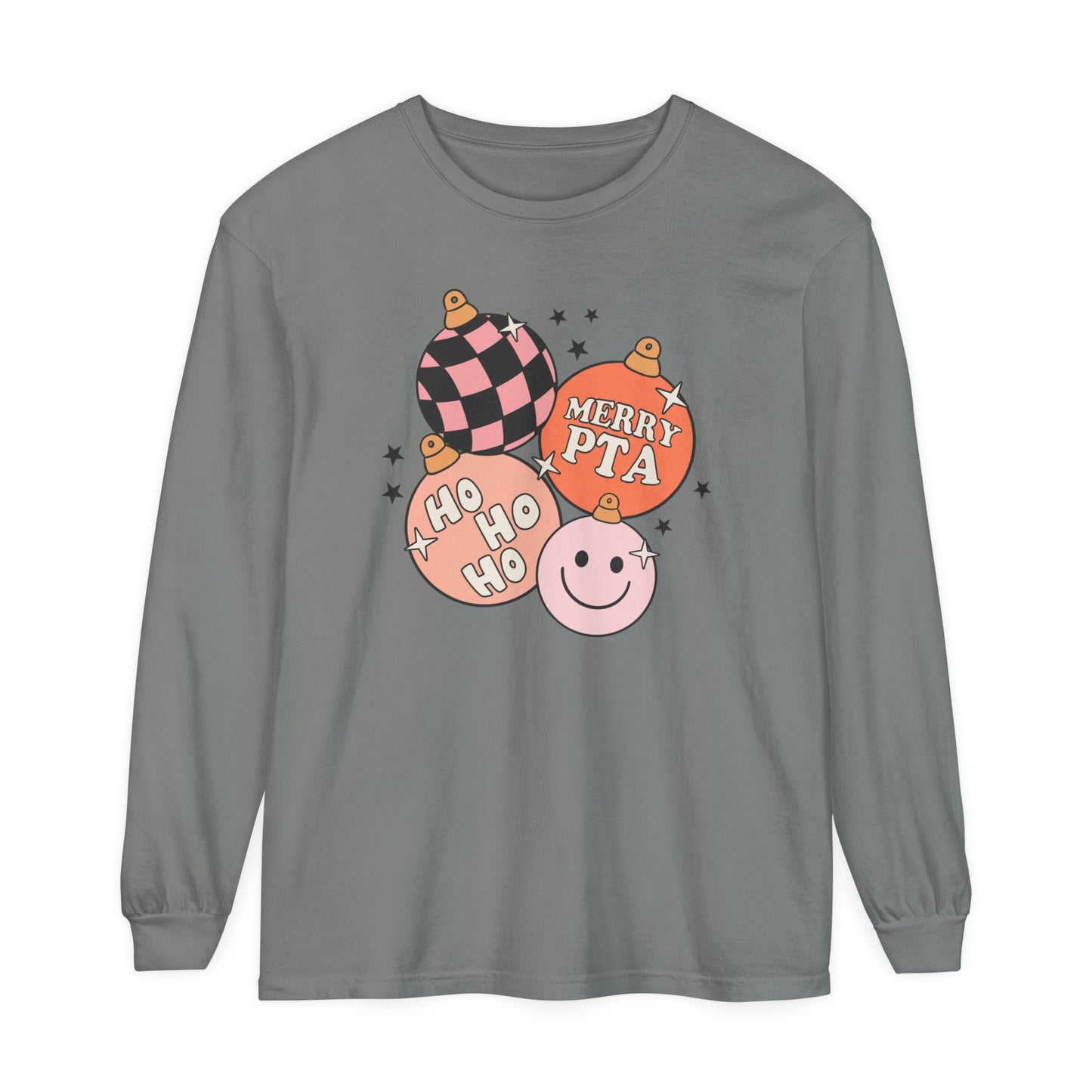 Merry PTA Ornaments Long Sleeve Comfort Colors T-Shirt