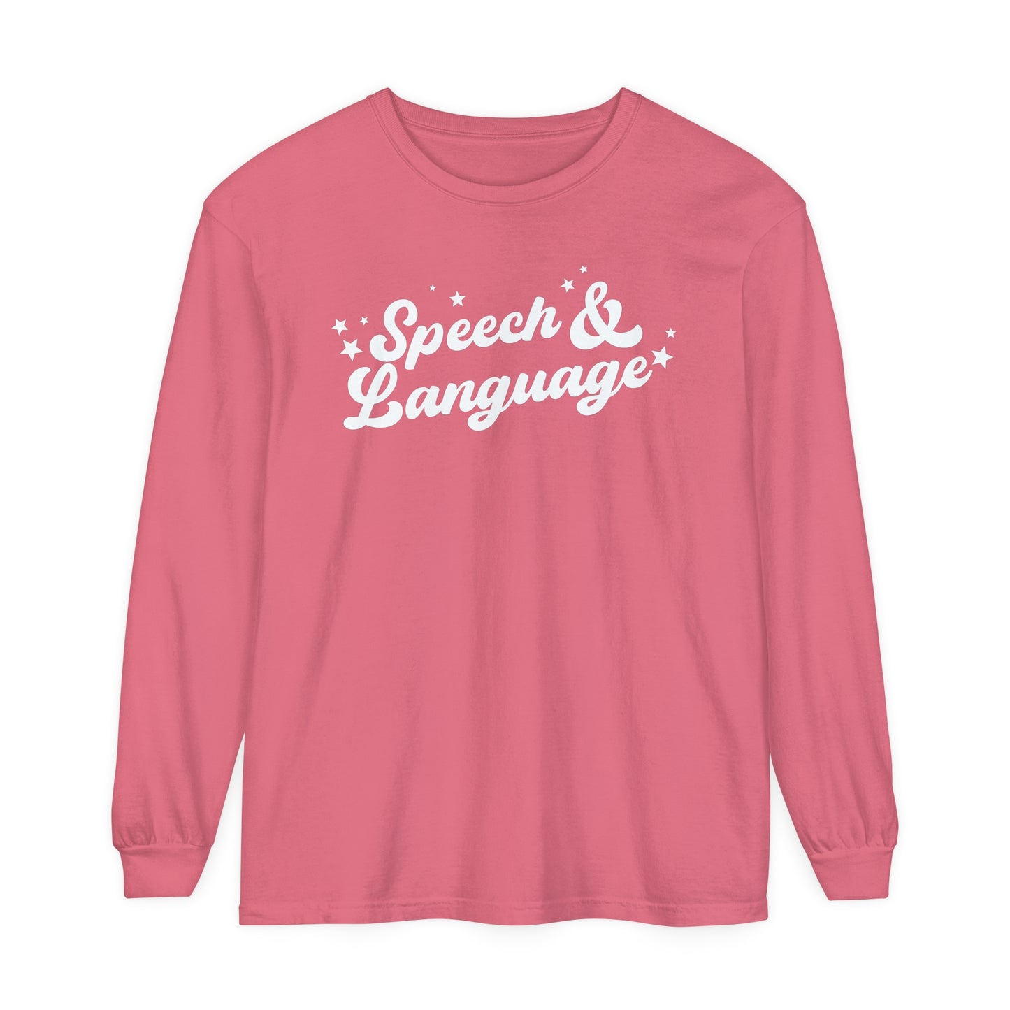 Speech & Language Stars Long Sleeve Comfort Colors T-Shirt