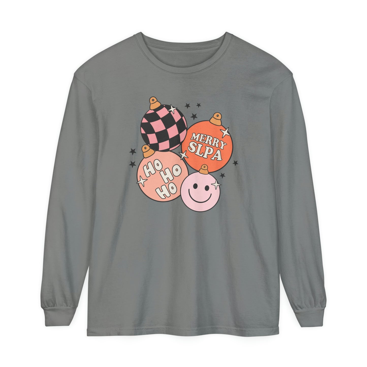 Merry SLPA Ornaments Long Sleeve Comfort Colors T-Shirt