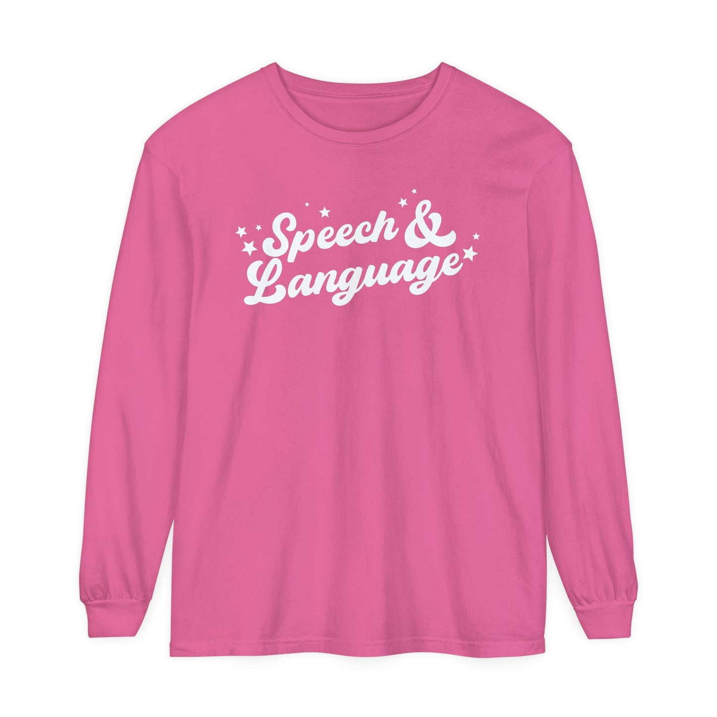 Speech & Language Stars Long Sleeve Comfort Colors T-Shirt