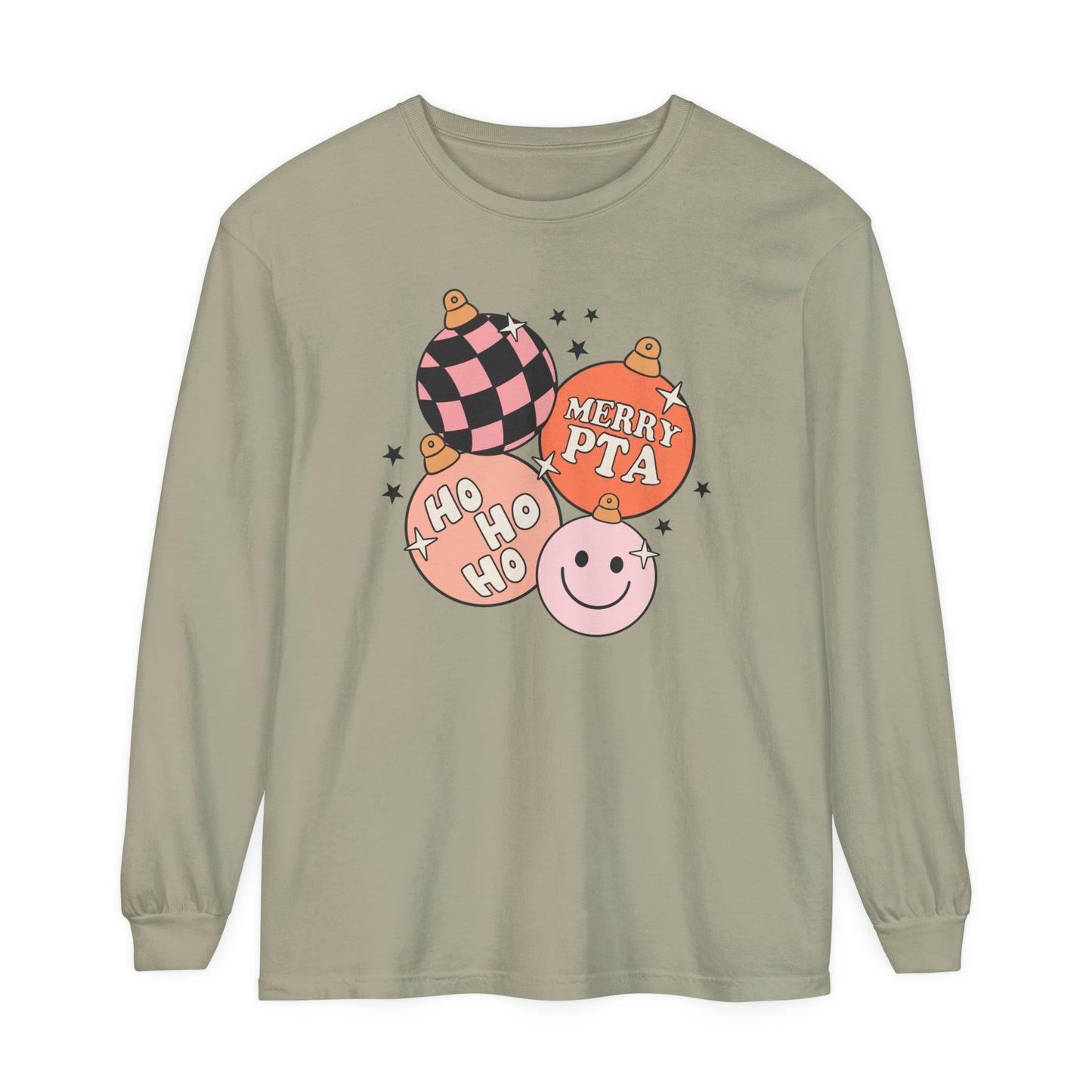 Merry PTA Ornaments Long Sleeve Comfort Colors T-Shirt
