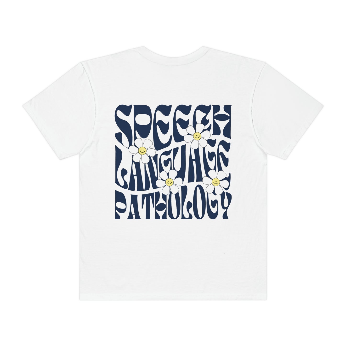 Speech Retro Daisy Comfort Colors T-Shirt | Front and Back Print