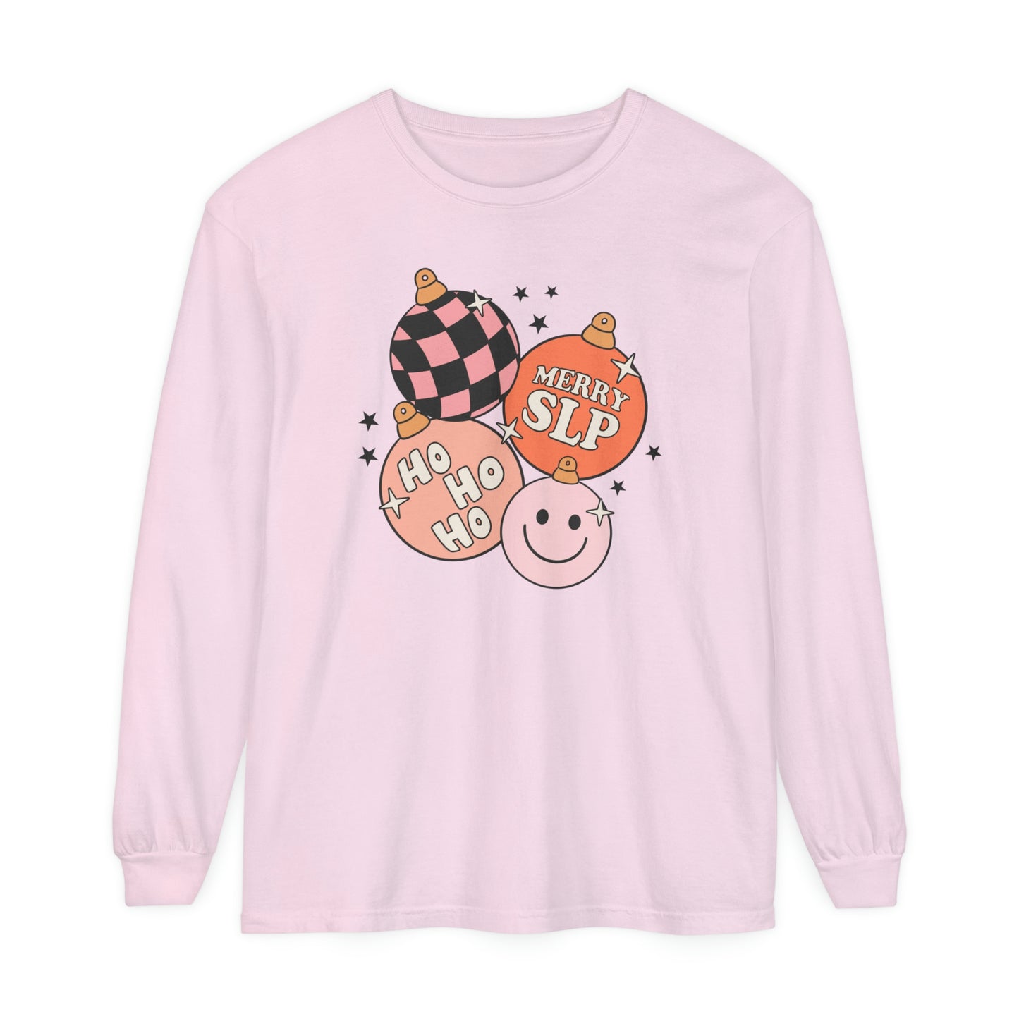 Merry SLP Ornaments Long Sleeve Comfort Colors T-Shirt