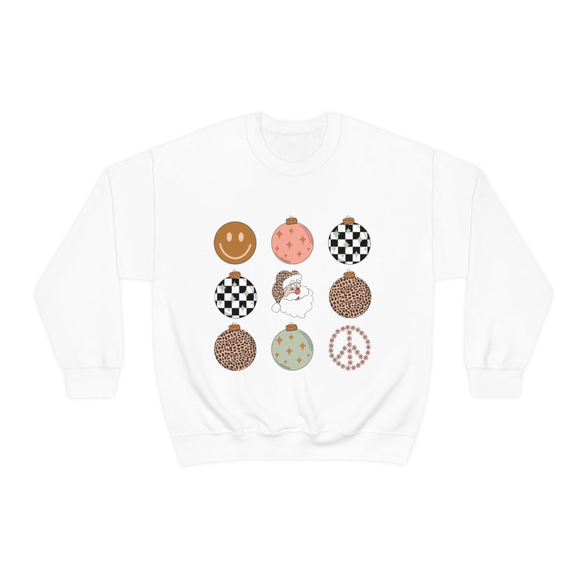 Retro Holiday Ornaments Crewneck Sweatshirt