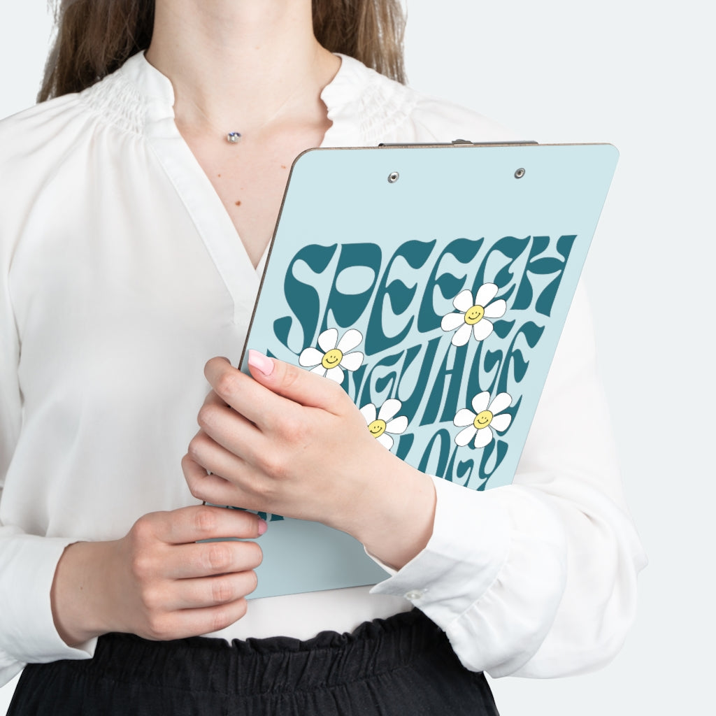 Speech Language Pathology Daisy Clipboard