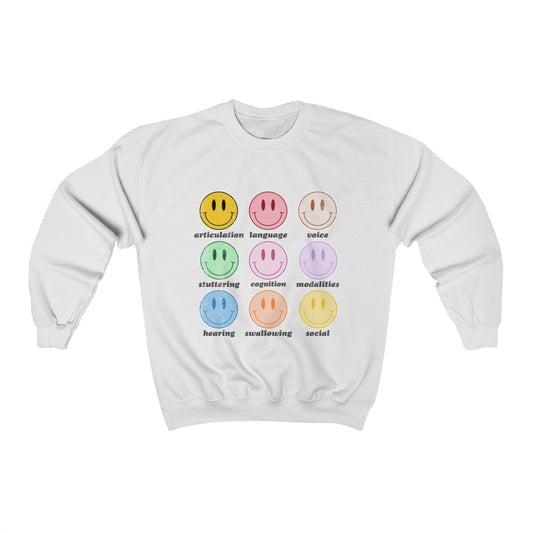 Retro Distressed Speech Scope Crewneck Sweatshirt
