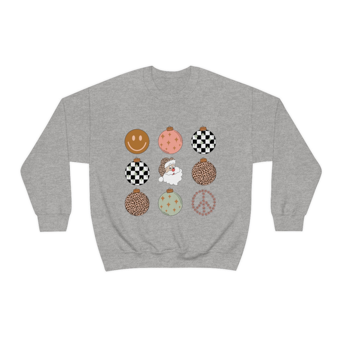 Retro Holiday Ornaments Crewneck Sweatshirt