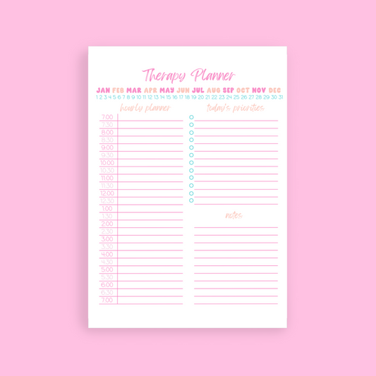 Printable Therapy Daily Planner