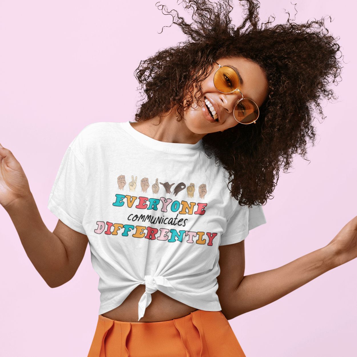 Printify Everyone Communicates Differently Comfort Colors T Shirt Bay S