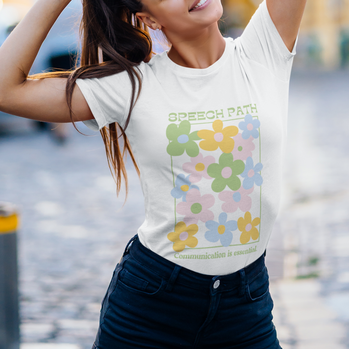 Speech Path Floral Jersey T-Shirt