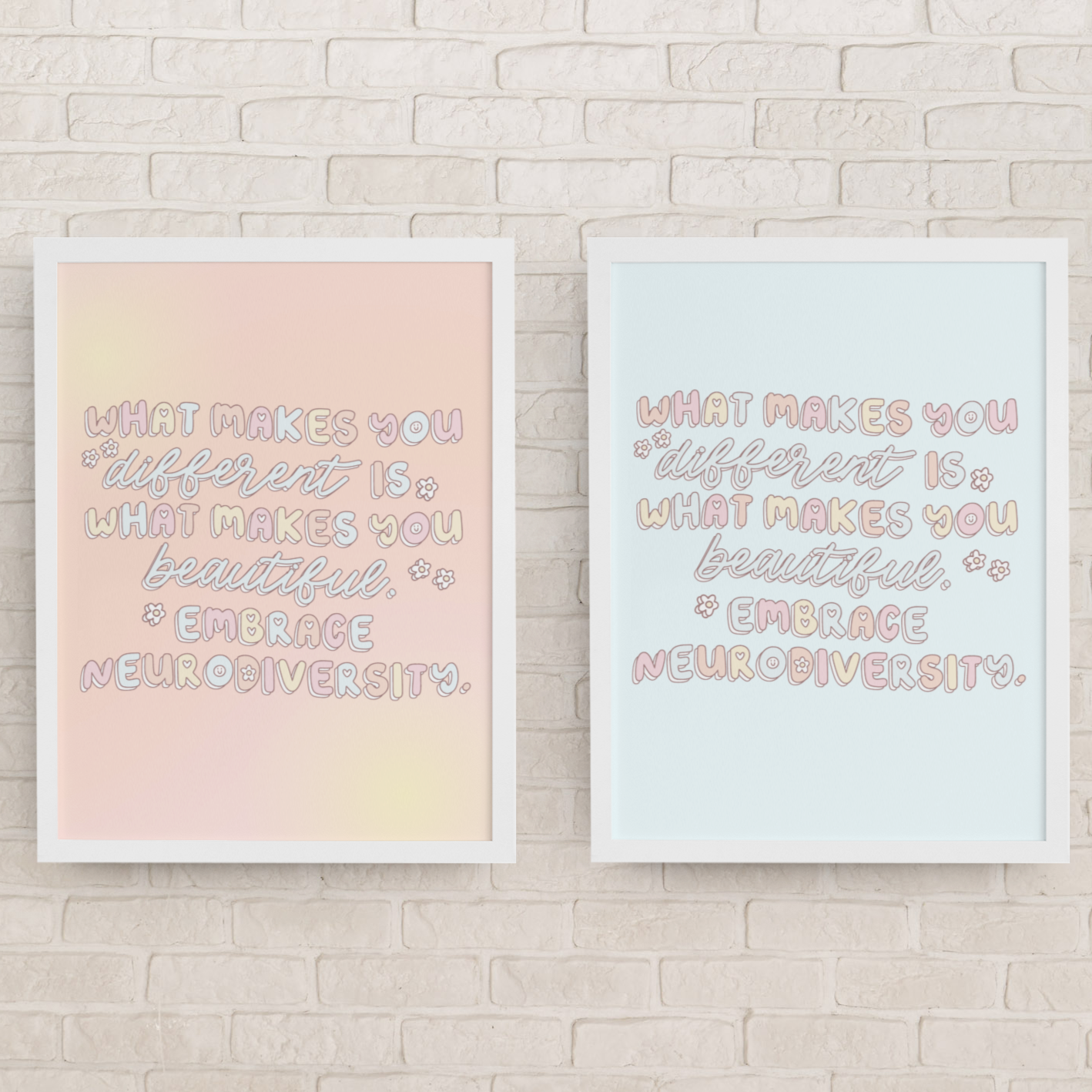 Embrace Neurodiversity Digital Print | Two Colorways