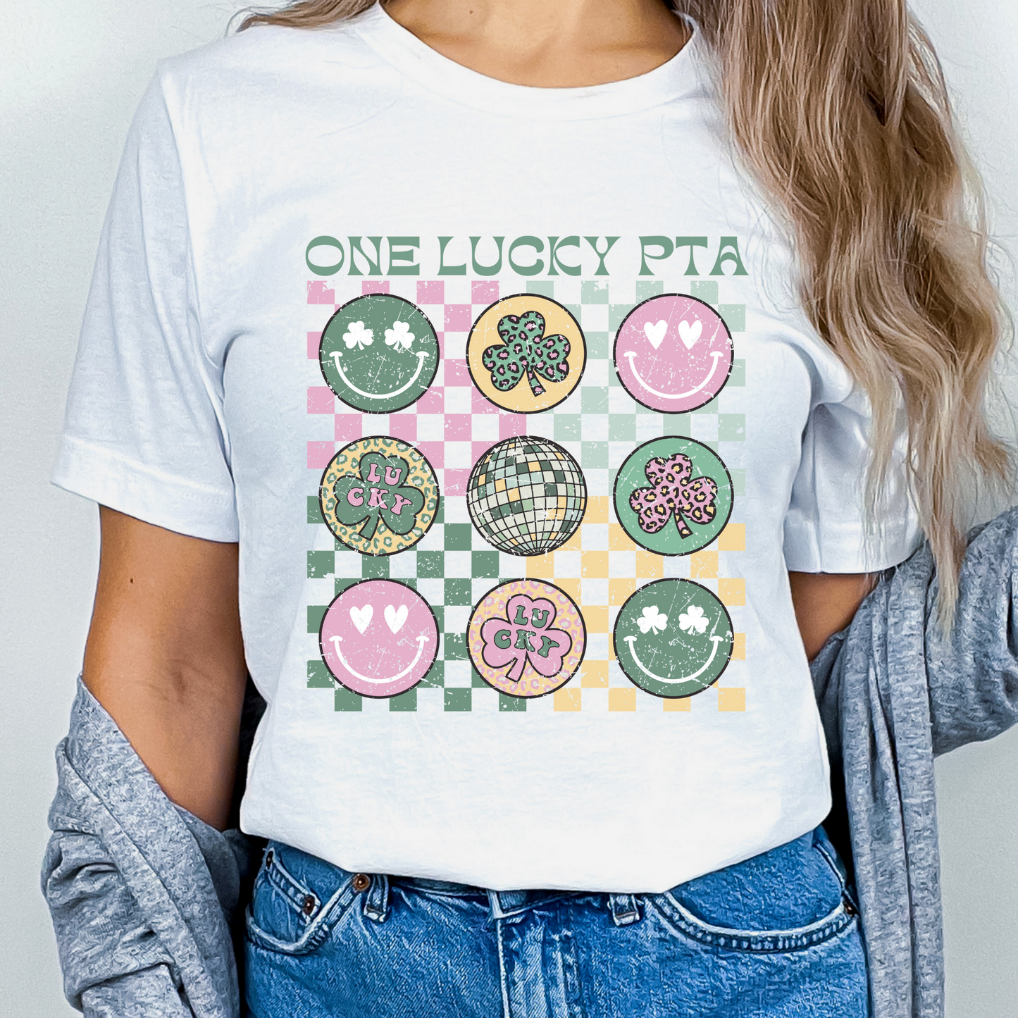 One Lucky PTA Distressed Jersey T-Shirt