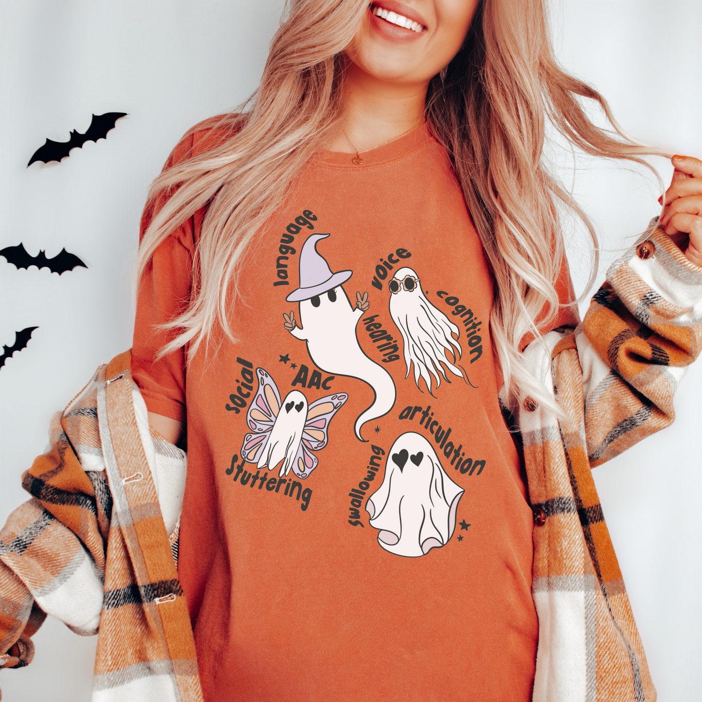 Ghost Friends Speech Scope Comfort Colors T-Shirt
