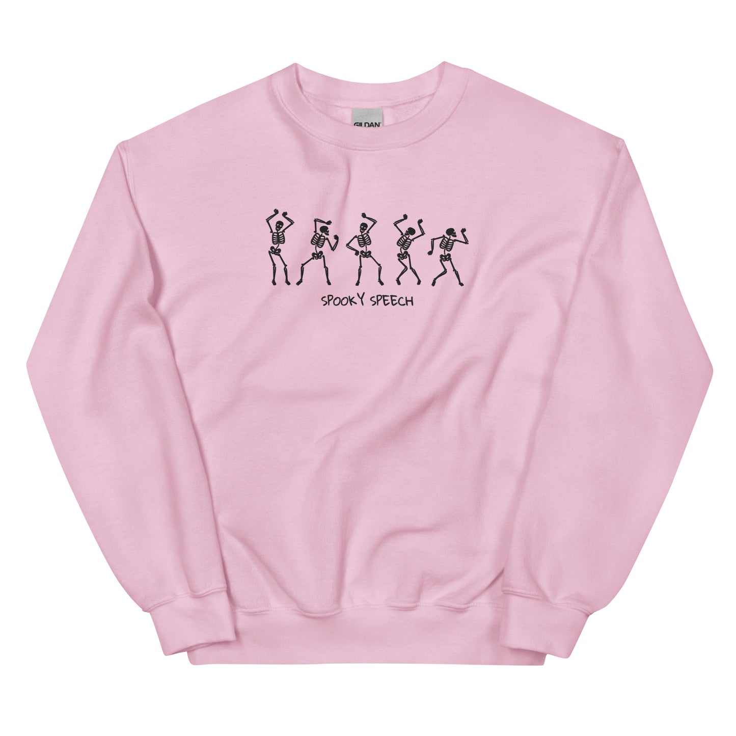 Spooky Speech Skeletons Embroidered Sweatshirt