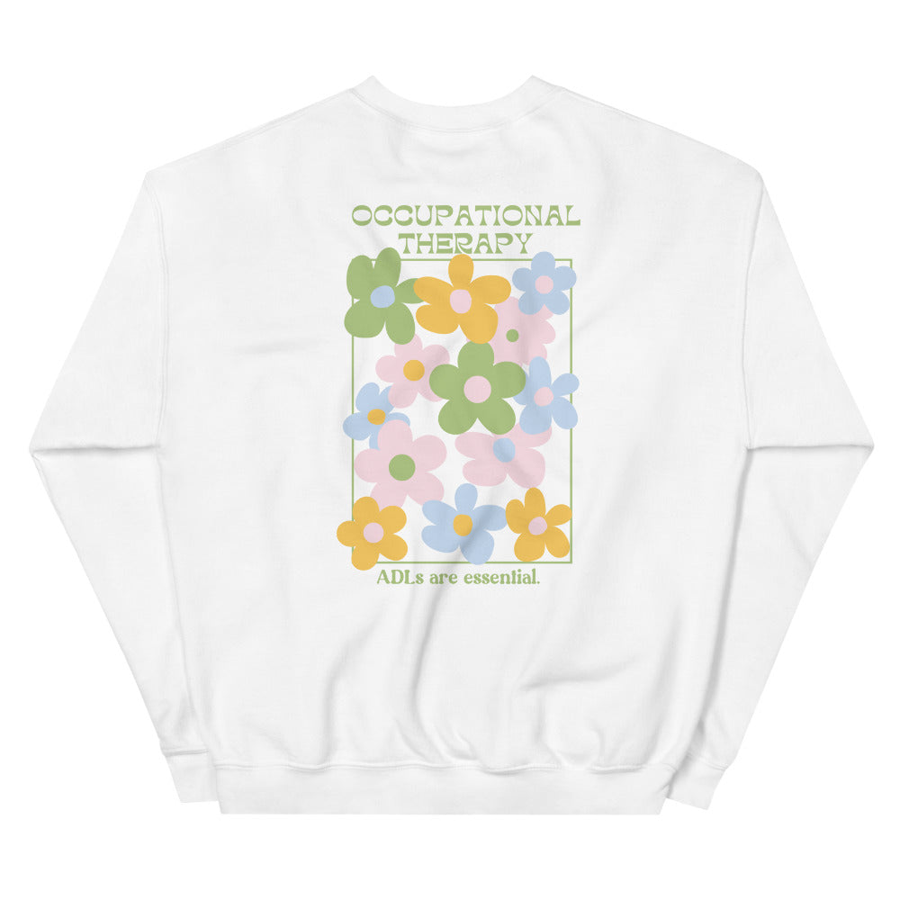 OT Floral Crewneck Sweatshirt | Front and Back Design