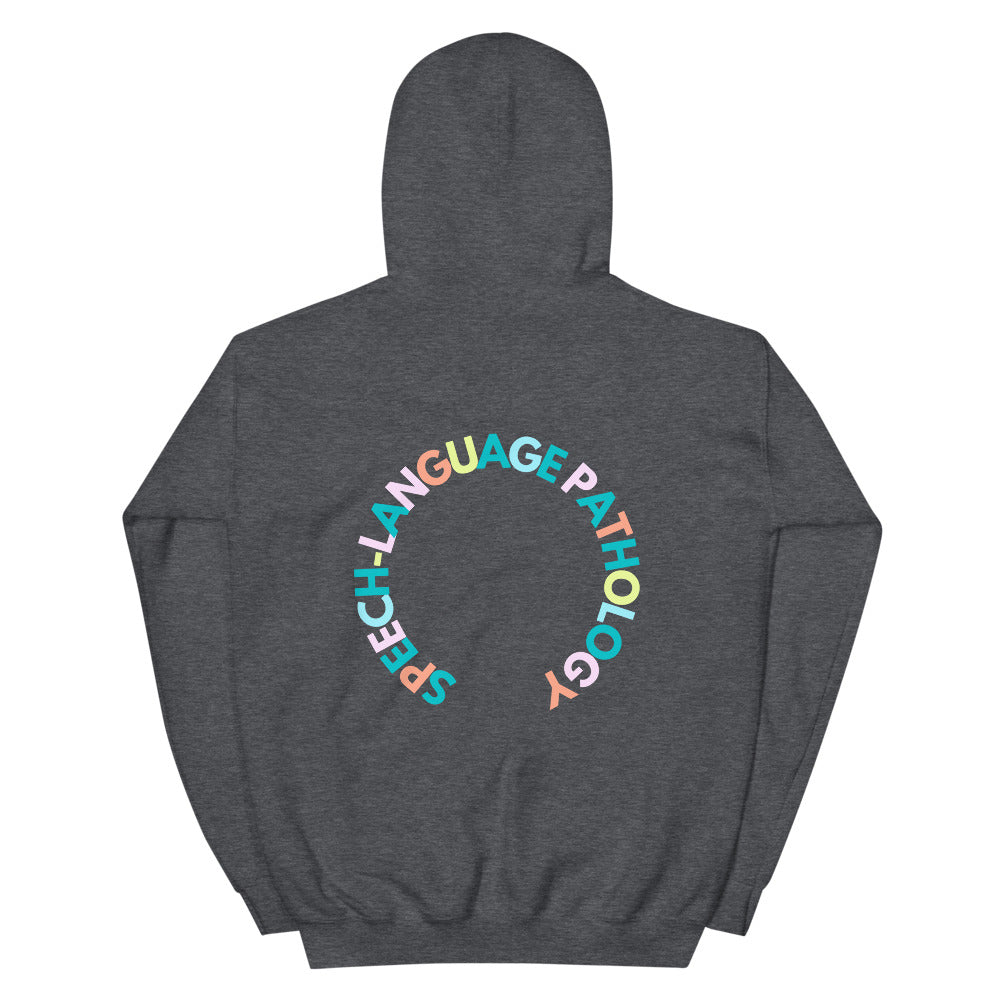 Multicolored Speech Hoodie | Back Print