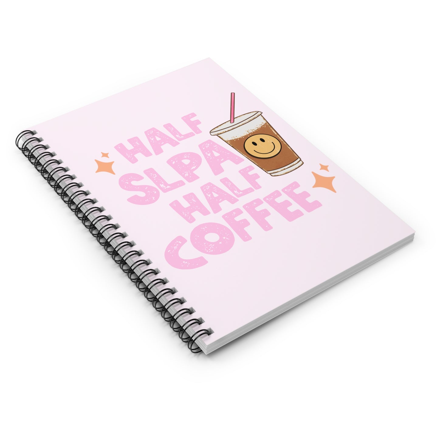 Half SLPA Half Coffee Ruled Line Spiral Notebook
