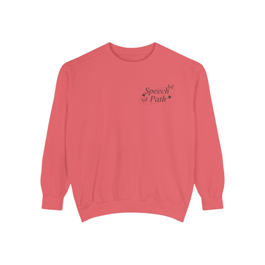 Speech Path Butterflies Comfort Colors Sweatshirt