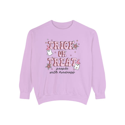 Trick or Treat People With Kindness Comfort Colors Sweatshirt