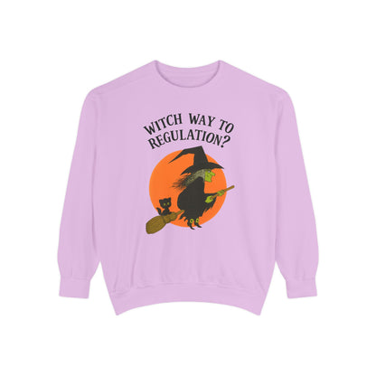 Witch Way to Regulation Comfort Colors Sweatshirt