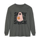 Spooky Speech Checkerboard Long Sleeve Comfort Colors T-Shirt