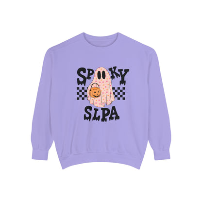 Spooky SLPA Checkerboard Comfort Colors Sweatshirt