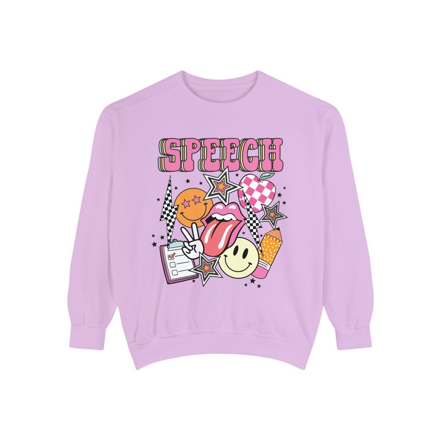 Retro Speech Comfort Colors Sweatshirt