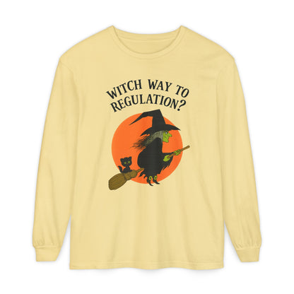 Witch Way to Regulation Long Sleeve Comfort Colors T-Shirt