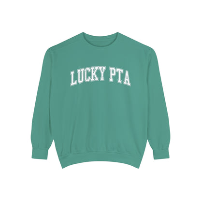 Lucky PTA Distressed Comfort Colors Sweatshirt