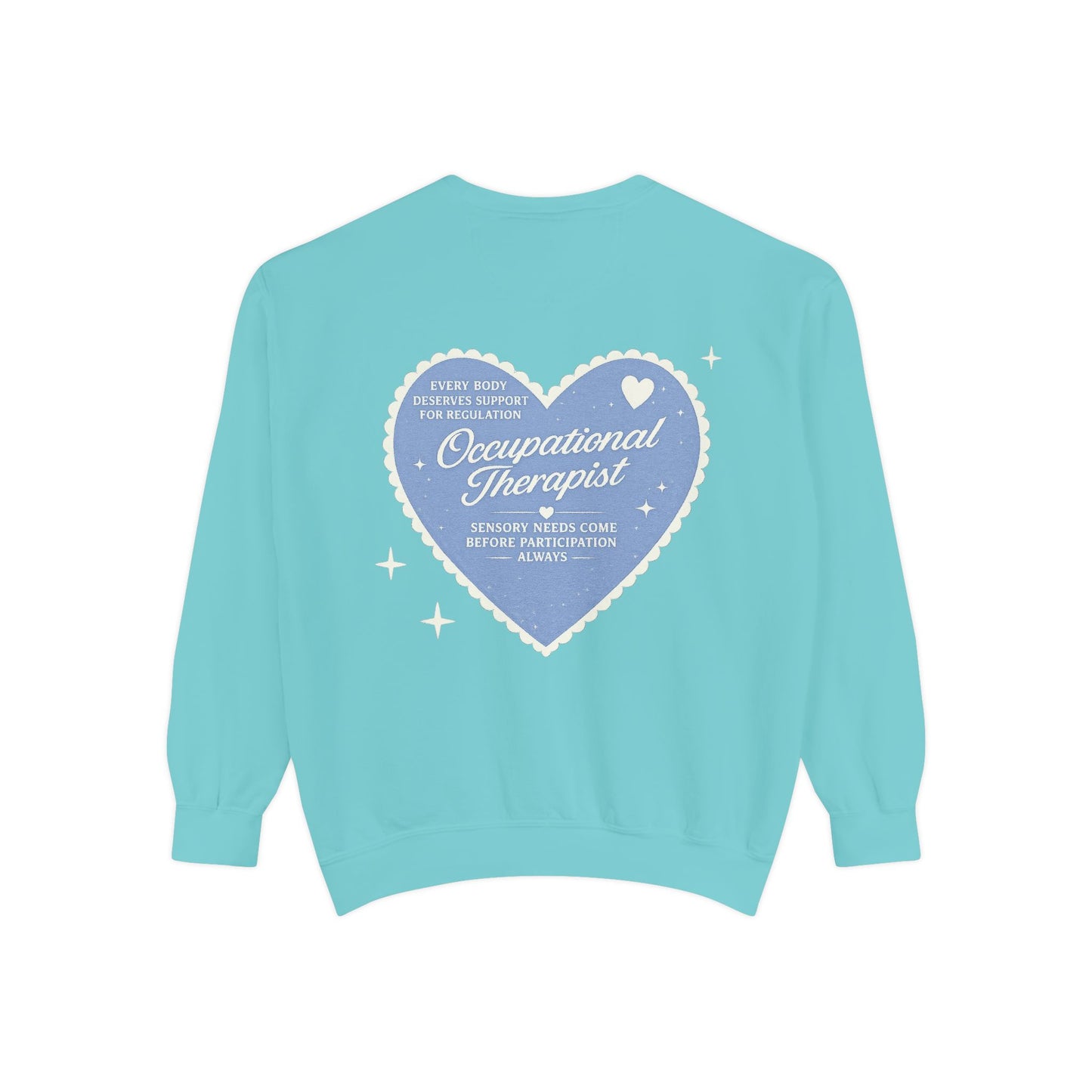 OT Heart Patch Comfort Colors Sweatshirt | Front and Back Print