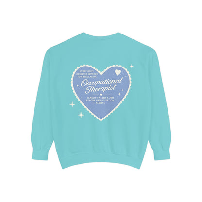OT Heart Patch Comfort Colors Sweatshirt | Front and Back Print