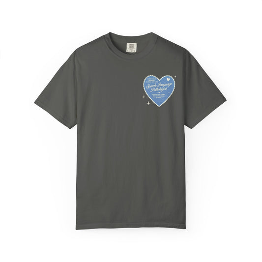 SLP Heart Patch Comfort Colors T-Shirt | Front and Back Print