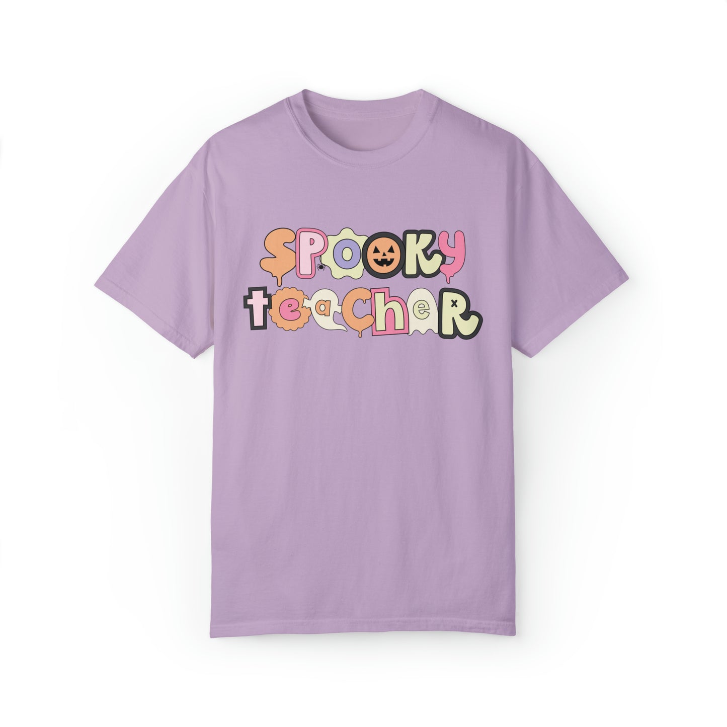 Spooky Teacher Retro Comfort Colors T-Shirt