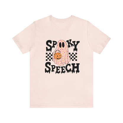 Spooky Speech Checkerboard Jersey T-Shirt