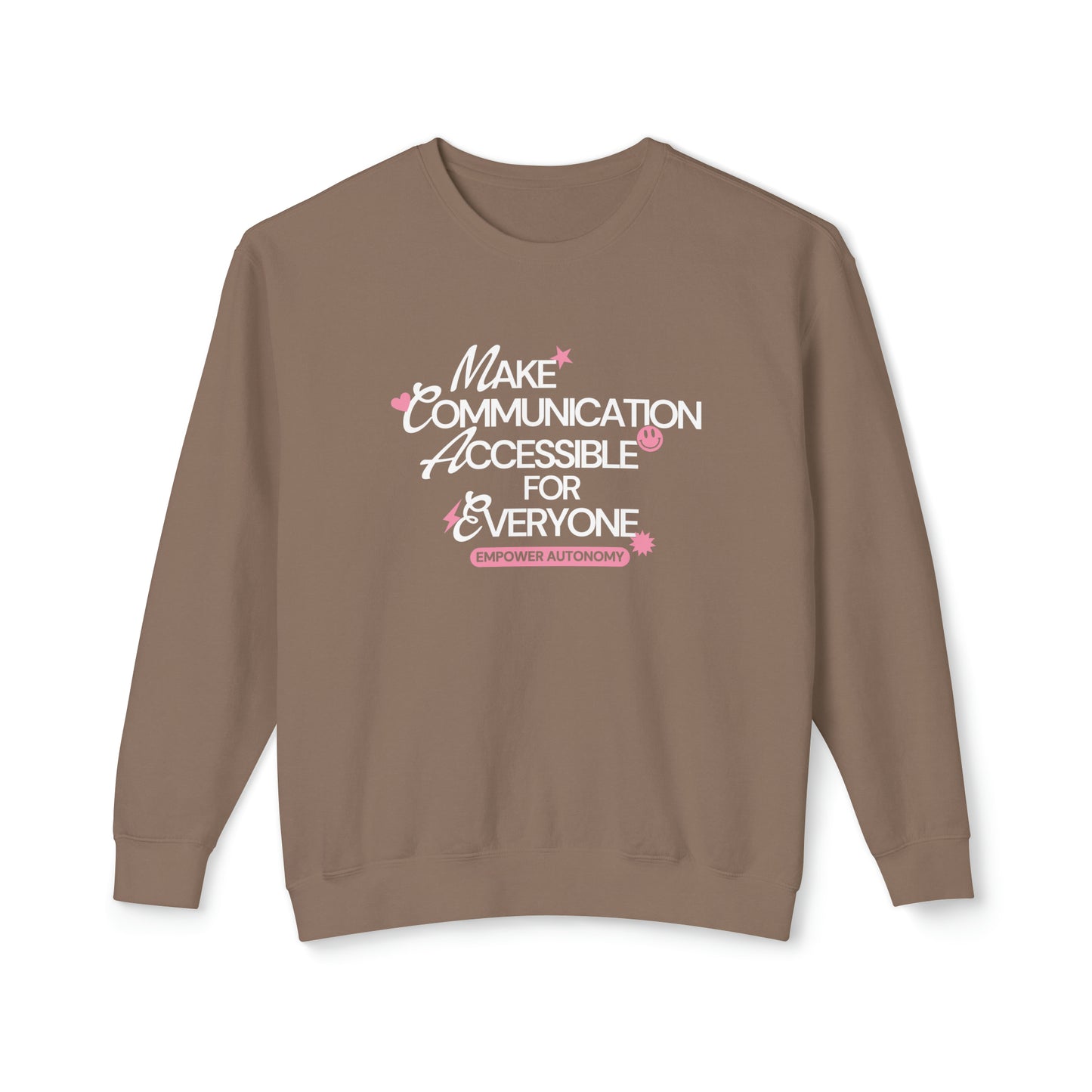 Make Communication Accessible Lightweight Comfort Colors Sweatshirt