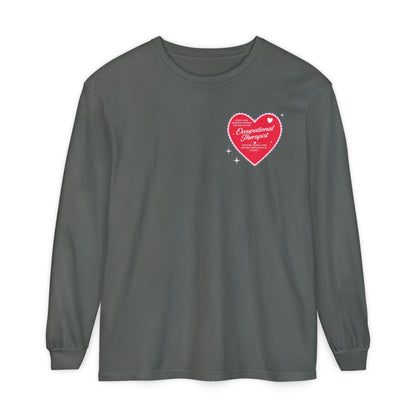 OT Heart Patch Long Sleeve T-Shirt | Front and Back Print