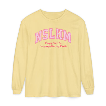 NSLHM Varsity Long Sleeve Comfort Colors T-Shirt