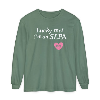 Lucky Me I'm an SLPA Long Sleeve Comfort Colors T-Shirt