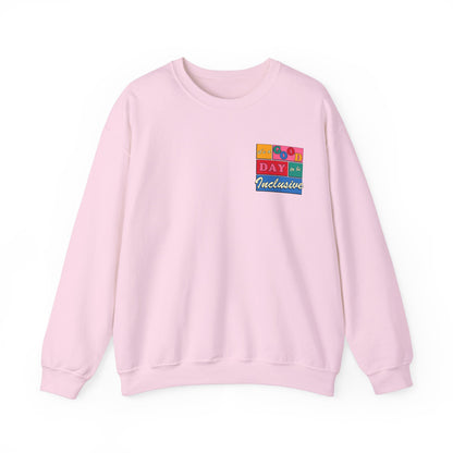 Good Day to Be Inclusive Crewneck Sweatshirt | Front and Back Print