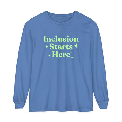 Inclusion Starts Here Long Sleeve Comfort Colors T-Shirt