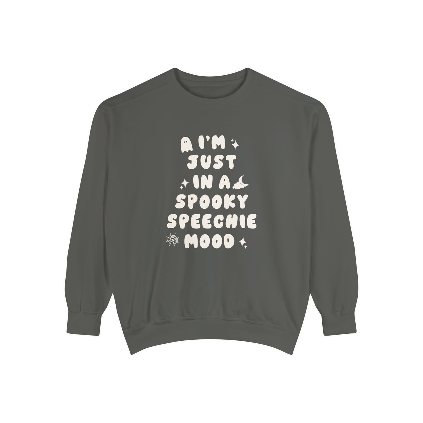 Spooky Speechie Mood Comfort Colors Sweatshirt