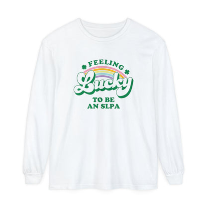 Feeling Lucky to Be an SLPA Long Sleeve Comfort Colors T-Shirt