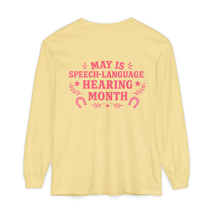 Western NSLHM Long Sleeve Comfort Colors T-Shirt | Front and Back Print