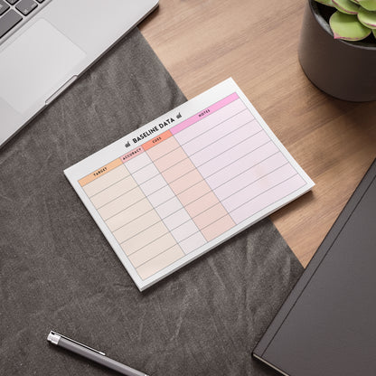 Baseline Data Post-it® Note Pad | Pink & Coral