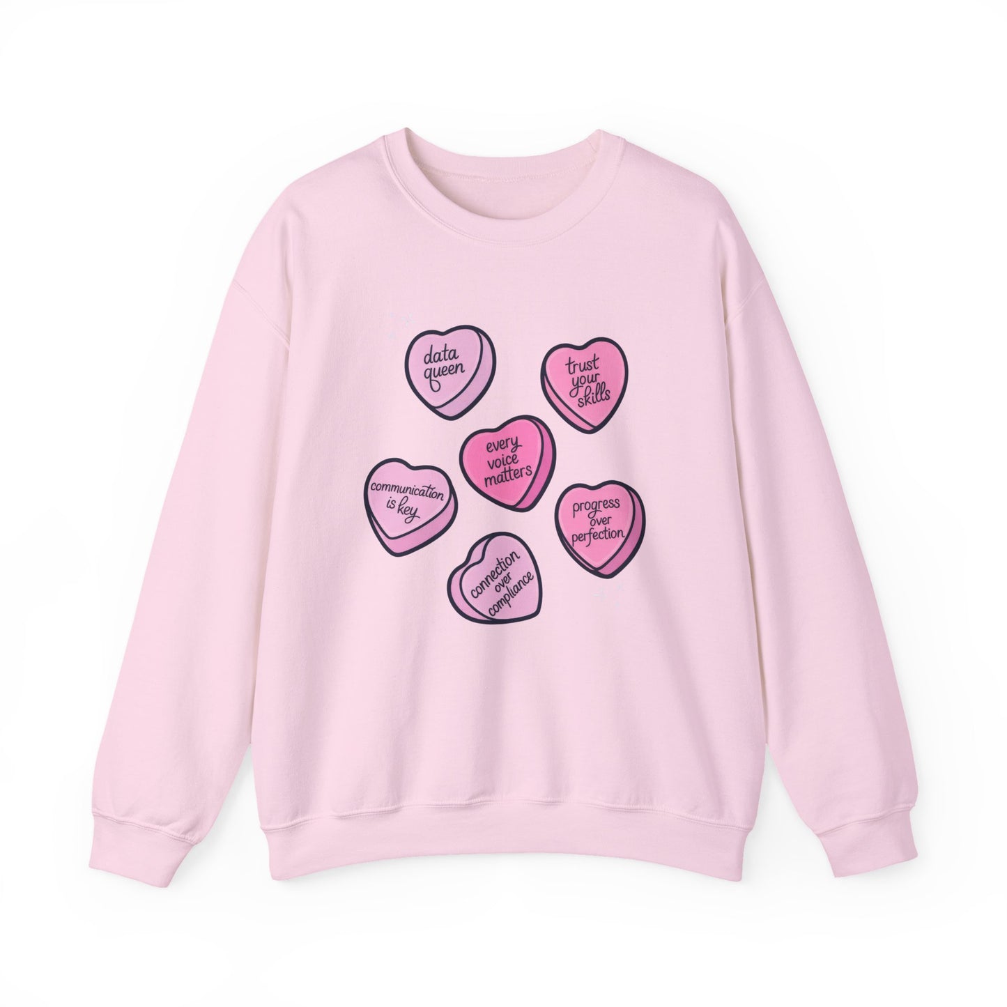 Candy Hearts Crewneck Sweatshirt