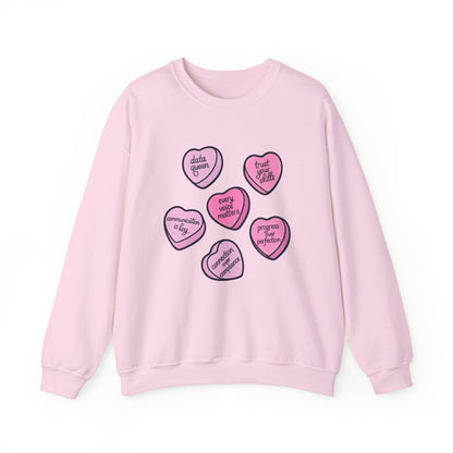 Candy Hearts Crewneck Sweatshirt