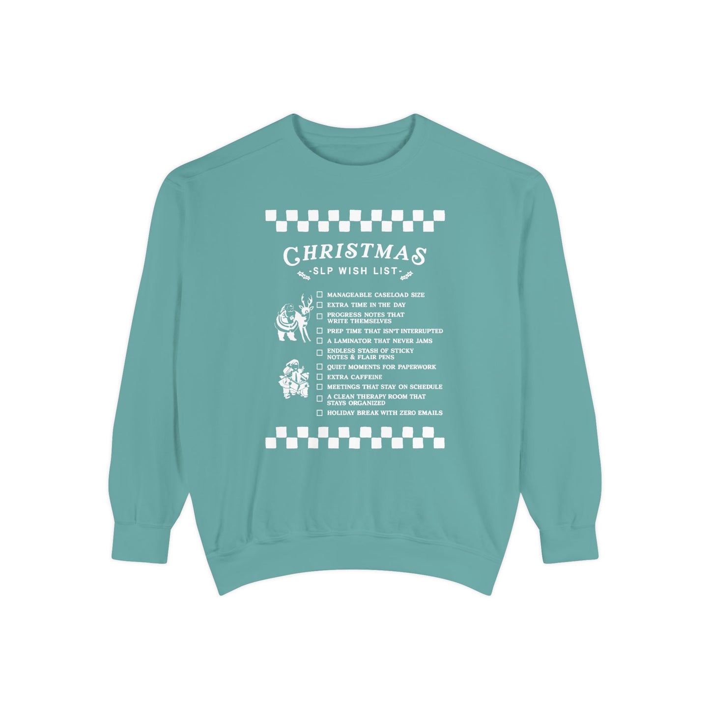 Christmas SLP Wish List Comfort Colors Sweatshirt